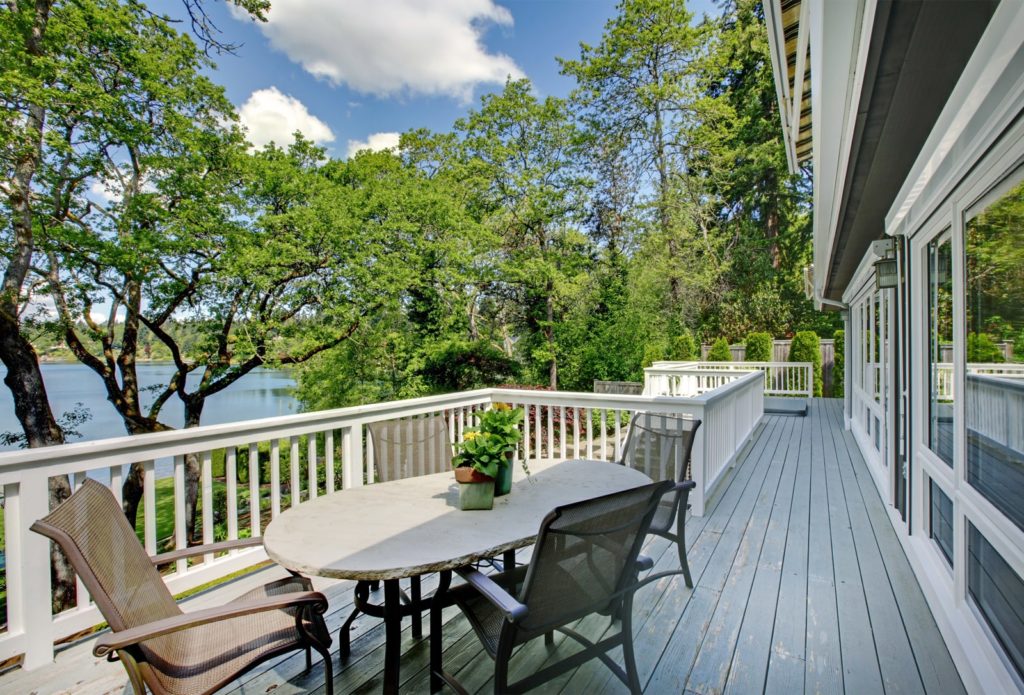 a porch view from a home in Pickens, South Carolina